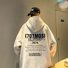 特P43控78秋季360G麂皮绒印花宽松休闲连帽卫衣JWY3265，男装卫衣，电商B370