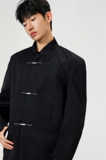 可二开「折棘」荆棘立体绣设计大码M-5XL中式西服XF78058P90控139，男装西服，星座227-7