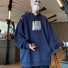时尚华棉包边毛巾绣连帽袋鼠袋卫衣男装外套XZ212-1-QWY8052-P55，女装短外套，星座212-1
