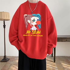 半高领毛衣男士大码针织衫男毛线衣男M18298-P45加绒款-P65，男装针织衫/毛衣，电商A040
