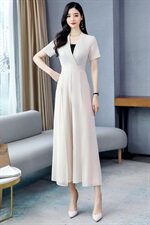 职业连体裤女2024夏季新款时尚高端名媛气质女神范收腰显瘦阔腿裤，女装休闲裤，韩美纤衣