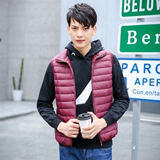 现货男士轻薄羽绒服马甲立领《配压缩袋》F77P55，男装羽绒服，星座1113