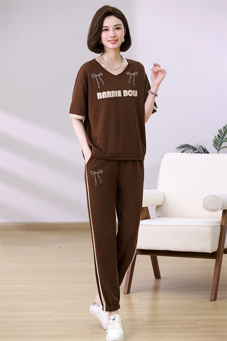 时尚休闲女装套装舒适百搭两件套显瘦宽松运动服,女装套装/套裙,叶笙衣