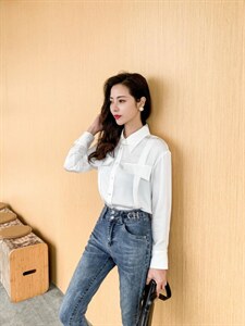 春装新款复古气质衬衫 时尚减龄图片