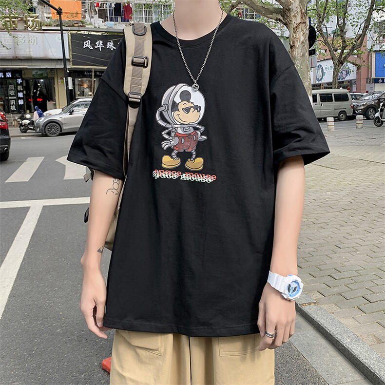 卡通印花T恤短袖学生夏季新款宽松休闲潮流,男装T恤,星座410-7
