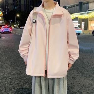 港风双面穿渐变上衣夹克宽松落肩立领冲锋衣外套 JK906 P75图片