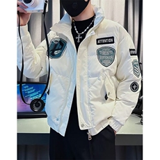 冬季翻领贴标棉服外套男休闲痞帅飞行员外套百搭棉衣M8021，男装棉衣，星座1116A（原606A-3）