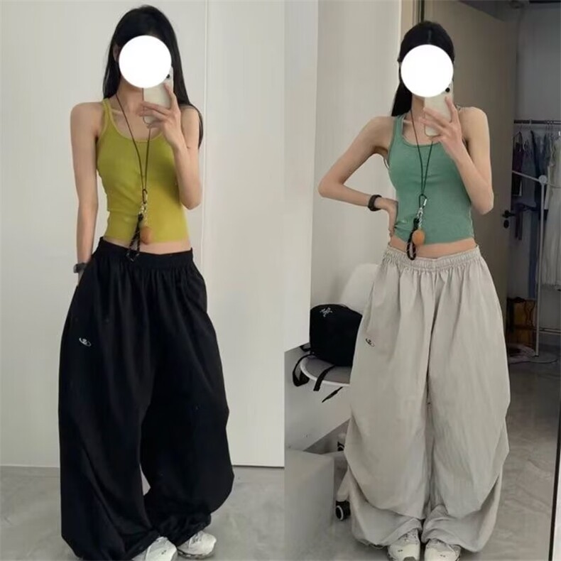 新款简约原宿无品牌夏季速干运动裤降落伞工装休闲裤潮流百搭ins,男装工装外套,星座1210-1