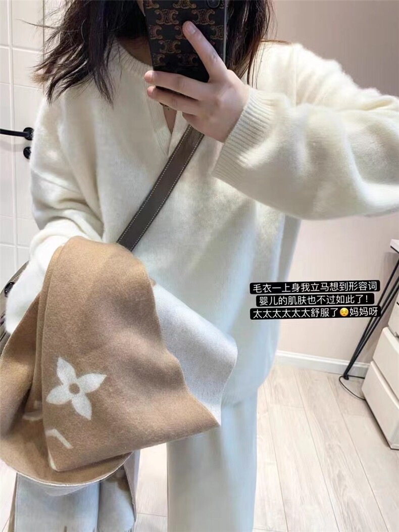 秋冬新款女一字领宽松百搭慵懒风毛衣宽松时尚针织打底,针织衫/毛衣,半城羊绒