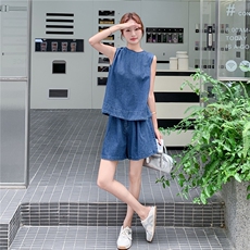时尚牛仔套装减龄显瘦，女装套装/套裙，2C012