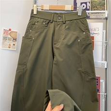 早秋夏男裤工装大口袋弯刀设计铆钉长裤h2853P43，男装工装外套，星座1013-1
