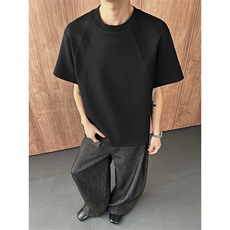 2026夏季拼接短袖T恤宽松解构圆领男女X64112-TP14不，男装T恤，电商A102