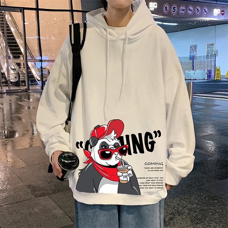 WY2218-P35  纯棉连帽卫衣男大码运动帽衫宽松薄外套男图片