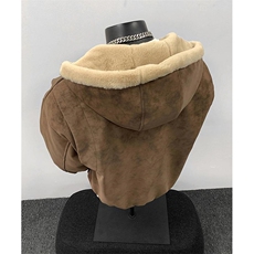 现货高品质美式冬季重磅座山雕大毛毛领pu皮棉衣男女加厚外套，男装皮衣，电商A486-1