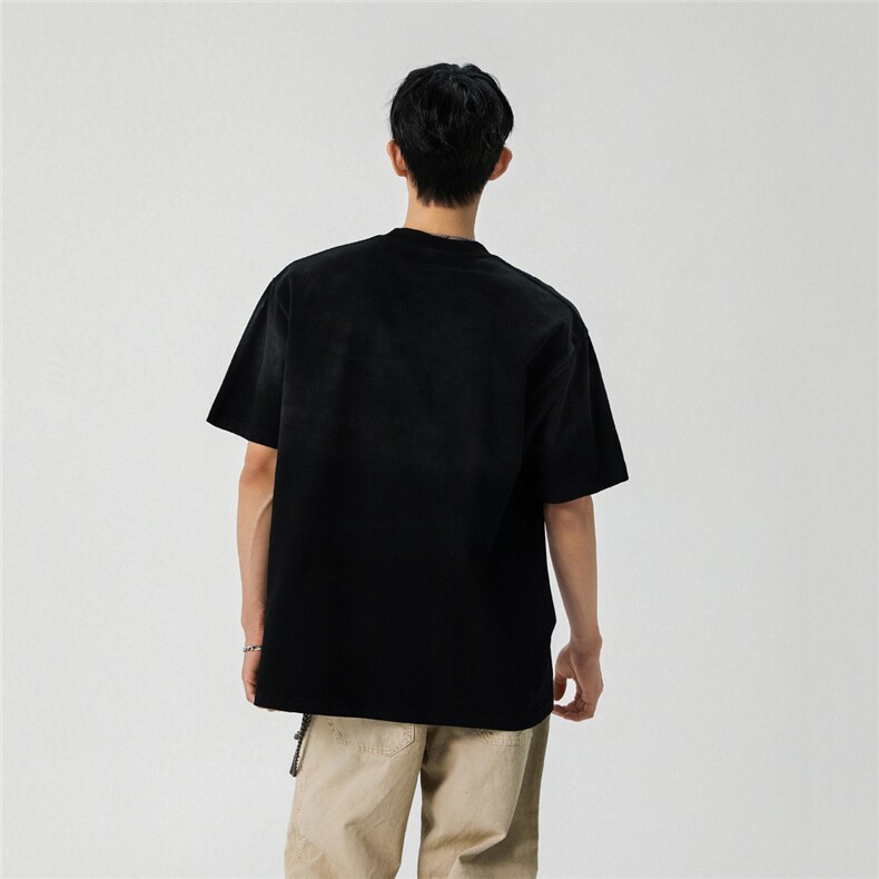 2026新款潮牌短袖宽松韩版印花扎染工艺T恤T8815/P5588,男装T恤,星座202
