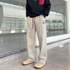 春季卫裤男2025新款潮流宽松直筒裤垂感百搭阔腿裤子男休闲裤图片