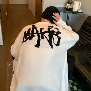 秋冬季字母提花针织开衫拉链毛衣外套HM242P53