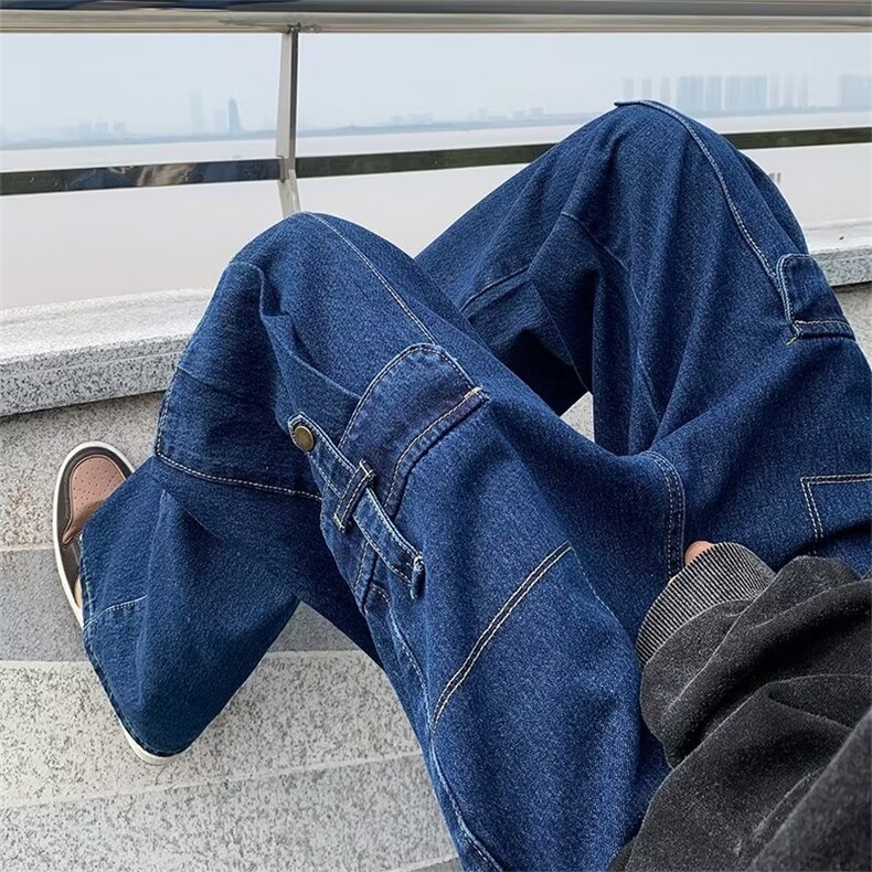 牛仔裤男秋季潮大码休闲裤子高街NK906P50,男装牛仔裤,星座1116-2