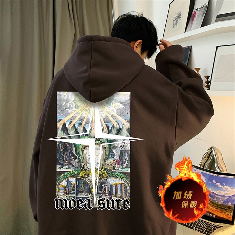 500克重磅秋冬美式加绒加厚卫衣外套DL1561常规特P35加绒特40,男装卫衣,电商A486