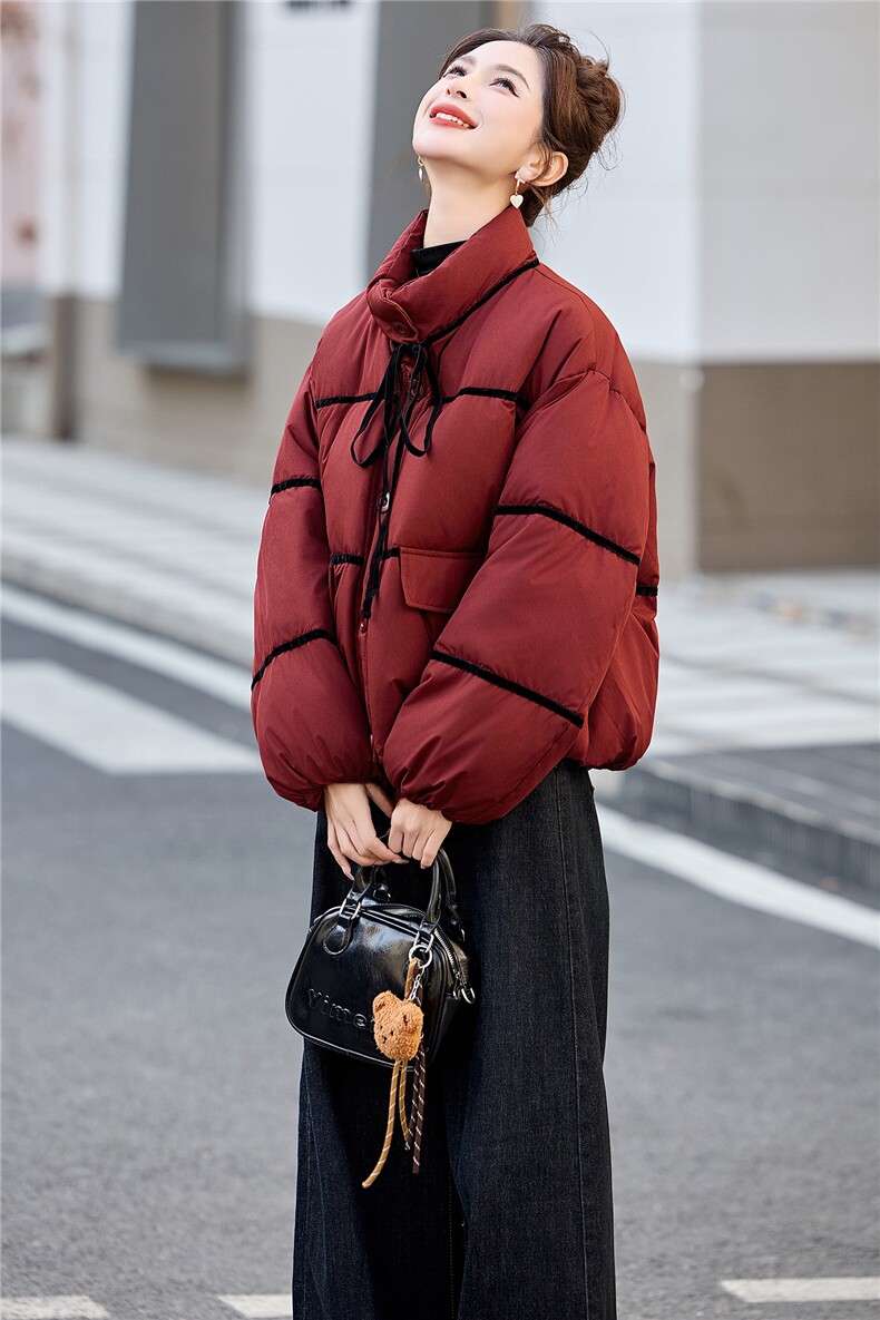 [现货】2025年新款减龄公主风保暖新年款羽绒服,女装羽绒服,橙子家