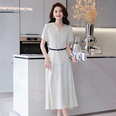 小香风套装女夏2025新款高级感法式气质套装裙两件套，女装套装/套裙，火爆靓佳人