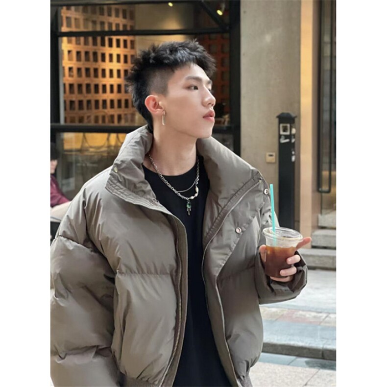 立领羽绒棉衣棉服男秋冬新款宽松保暖短款面包服MY215,男装棉衣,星座1116A（原606A-3）