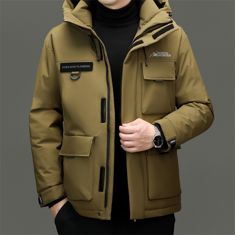 羽绒服YR2535新品主推90绒子多口袋泡袋工装定制三防特氟龙面料,男装羽绒服,钱塘207-1