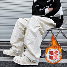 加绒冬男雪山滑雪服裤字母刺绣冲锋裤h082P40加绒P45，男装休闲裤，星座1013-1