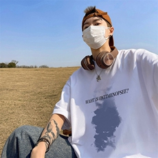 抖音得物二开现货220克夏装重磅美式高街宽松短袖t恤MT195，男装T恤，电商A486-1