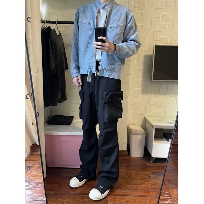 【有货】冰川蓝立领外套男高级感痞帅春秋工装夹克JK7703CC-特P65图片