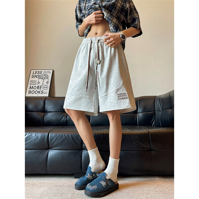 8XL-M抖音品质特大码ins潮流亮色休闲短裤印花五分裤DK1521P35,男装休闲裤,电商D206-1