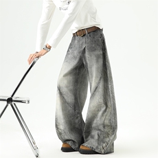 【现货】XZ1218N9032特价P51美式复古3D打印弯刀解构牛仔裤，男装牛仔裤，星座1218（原611-3）