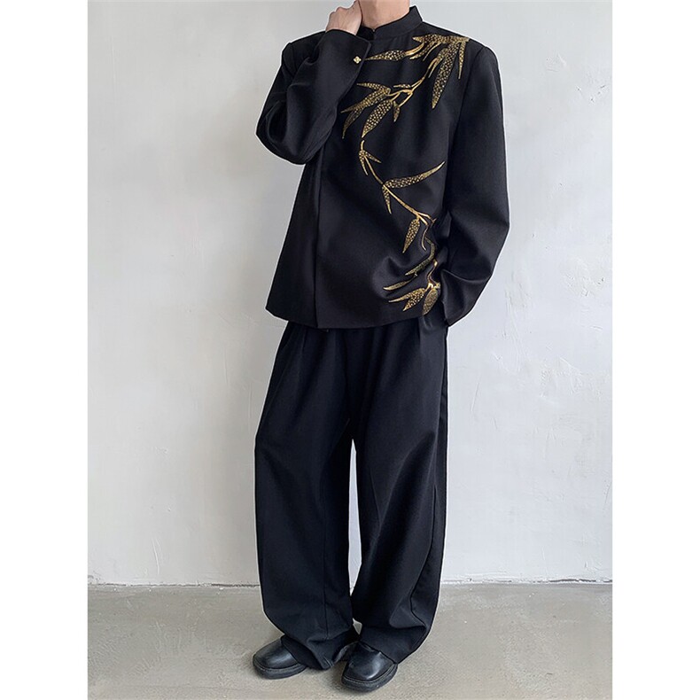 现货！25喜服亮片重工刺绣新中式西服外套xz92-p158,男装西服,电商B288