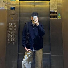 针织外套男开衫日系复古春秋季翻领休闲毛衣男士外搭LMY255，男装针织衫/毛衣，星座208-5