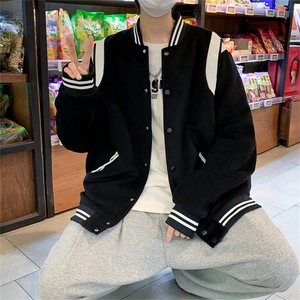 棒球服外套男ins潮牌高级感小众hiphop高街情侣飞行夹克~B314图片