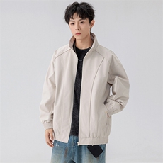 新款中性风户外夹克男立领纯色上衣冲锋衣外套A157B-JK7866-P60，男装夹克，电商A157B