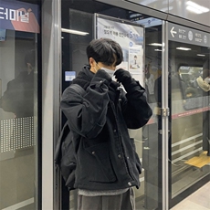 816B-WT031-P128冬季韩圣诞男士羊羔毛翻领棉衣宽松棉服外套，男装棉衣，星座816B