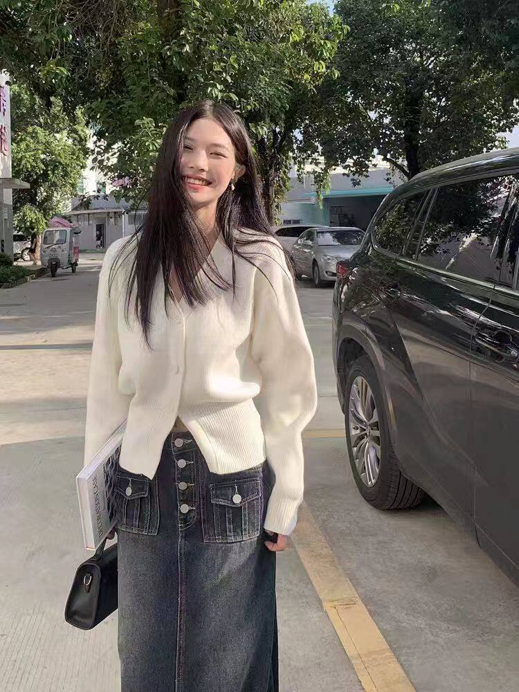 时尚百搭春秋短款开衫女装羊毛衫显瘦修身针织外套气质淑女必备,女装羊毛衫,泰沅羊绒