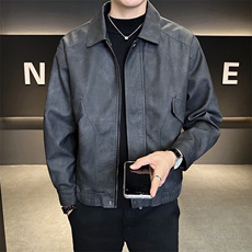 秋季皮夹克宽松偏大男装皮衣2025新款品质外套C317-JK511-P140，男装夹克，电商C317