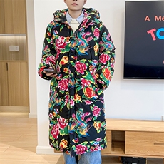 A5男女连帽中长款大棉衣保暖防寒棉服棉袄新中式团队上款大差价，男装棉衣，星座115A(原星座507）
