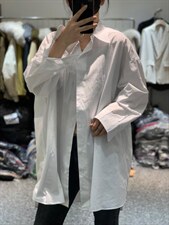 2022秋季新款韩版百搭纯色休闲系扣显瘦衬衫，女装衬衫，L·H·X