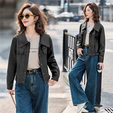 2025秋季新品经典时尚皮衣外套机车服，女装皮衣，1C078