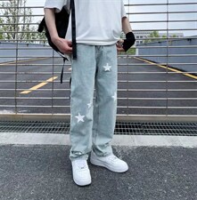 牛仔裤直脚潮流春季气质宽松直筒潮青春流行长裤NV105P40，男装牛仔裤，星座1116-2