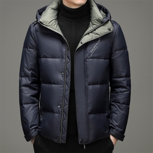 2023冬季中年羽绒服休闲连帽中年男短款冬爸爸装外套YL21911-P300图片