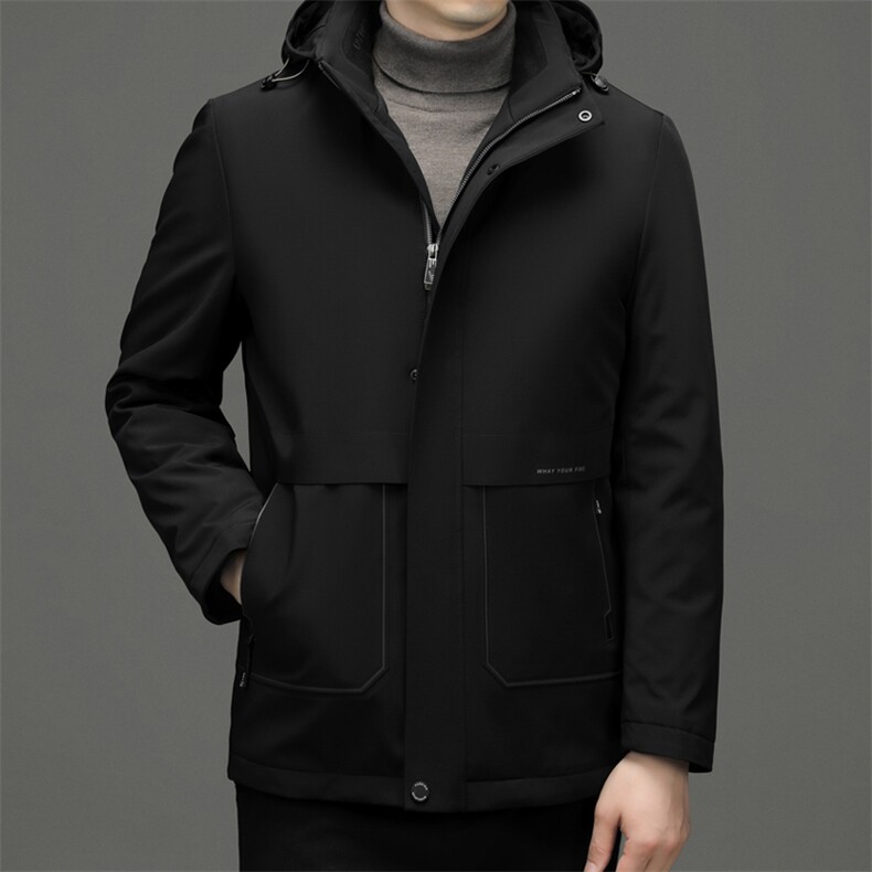 CD8827钱塘2020-2秋冬中年男士加绒保暖羽绒服连帽百搭外套P380,男装羽绒服,钱塘207-2