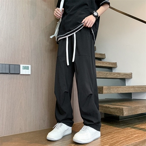 2025春夏款港风宽松设计感休闲百搭休闲裤直筒裤K24105-P35图片