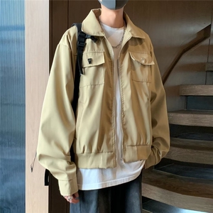 春秋新款工装夹克男cleanfit美式多口袋宽松休闲翻领外套 JC402图片