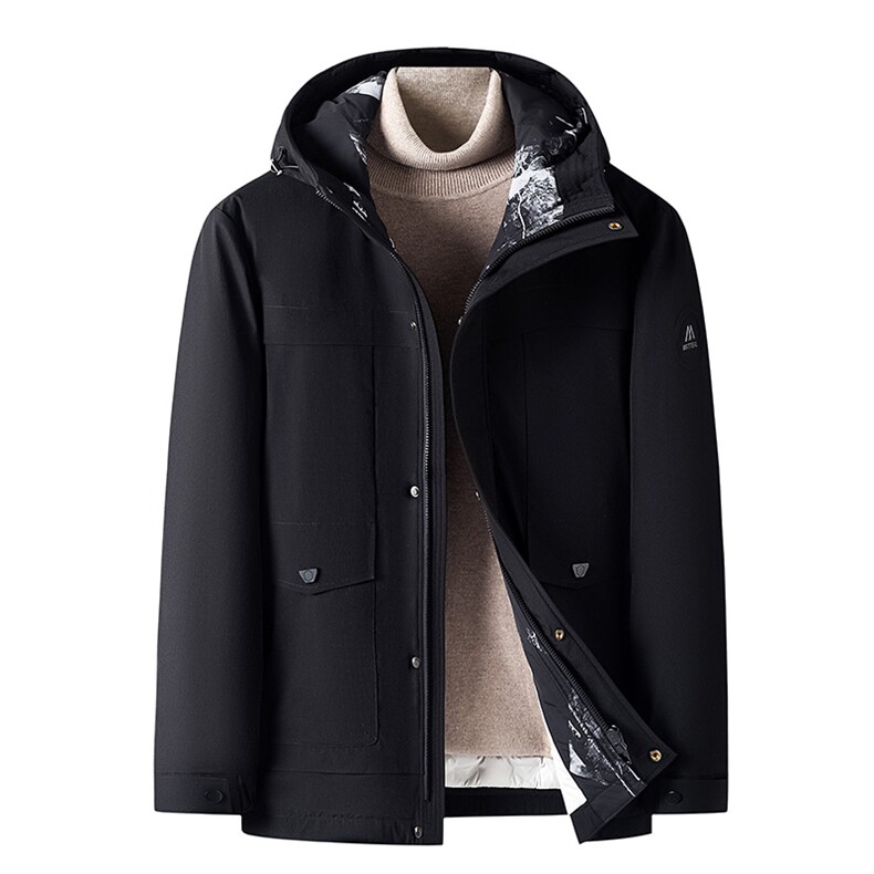 羽绒服中年男士常规款冬季商务休闲鸭绒外套21新款ZELD9811-P290，男装羽绒服，电商B212（原钱塘6029）