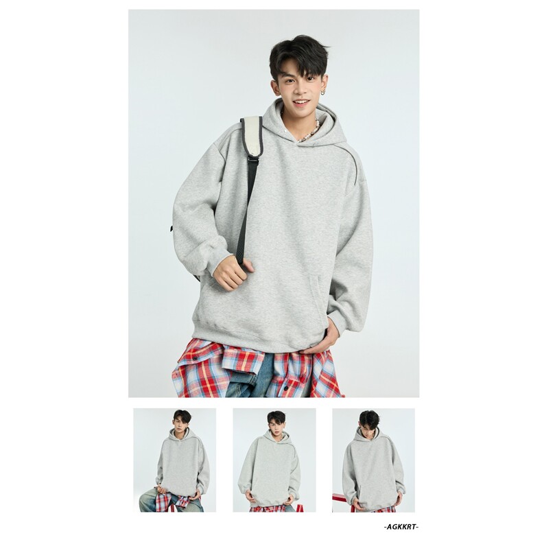 【004】纽扣连帽卫衣男款春秋外套硬挺高街帽衫A079-WY08-P43,女装短外套,电商A079