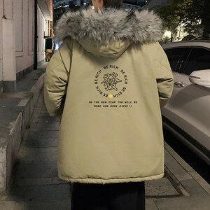 MM48163-P130 冬季大毛领棉衣男士大码加厚棉袄男棉服图片